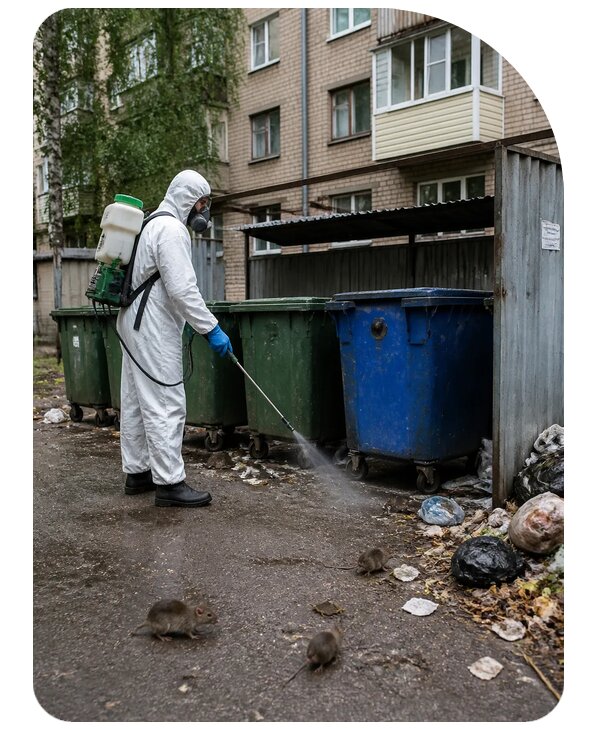 Дератизация контейнерной площадки в Уфе по цене от 3083 р. | Сенат-Уфа