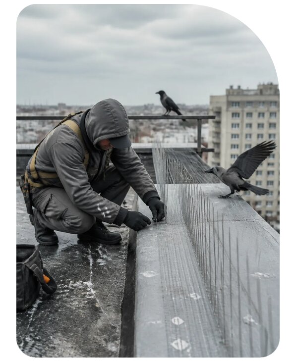 Защита от ворон под ключ в Уфе по цене от 5138 р. | Сенат-Уфа
