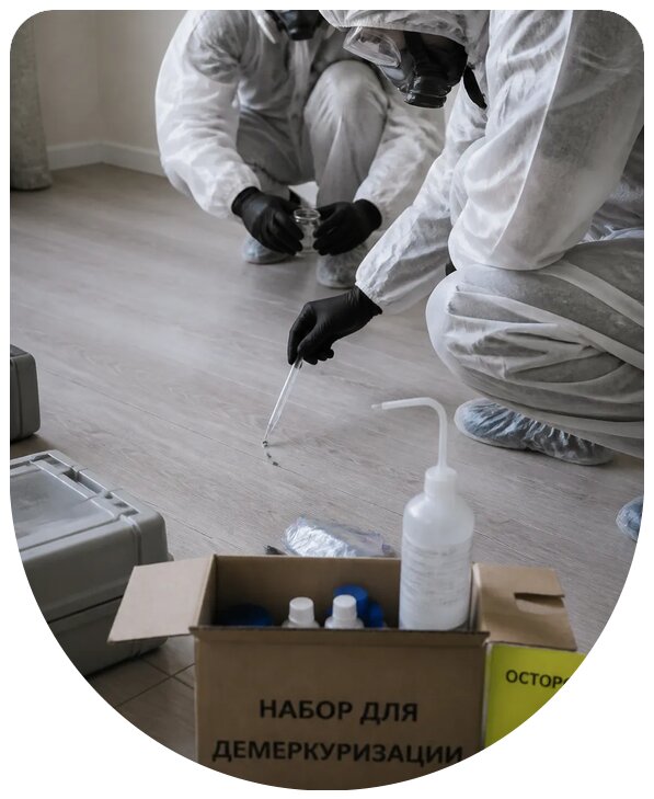 Демеркуризация помещений и территорий с выездом в Уфе